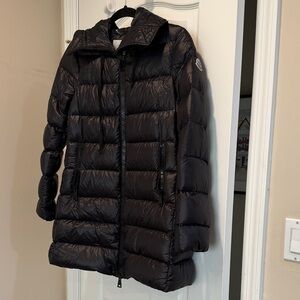 Moncler  doudoune  legere Shiny Black Puffer Coat- small